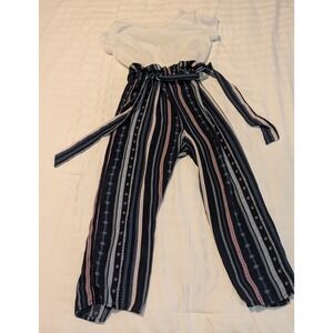 Jumpsuit, Short-Sleeved Colorful Capri-Style Jumpsuit Love Squared Girls Size 10